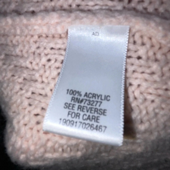 Candies Long Sleeve Open Front Knit Cardigan Blush Pink Women’s Size Small - Picture 4 of 5